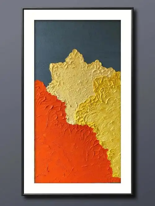 手绘厚肌理立体装饰画diy教程