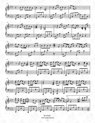 云水谣_en_钢琴谱_求谱网