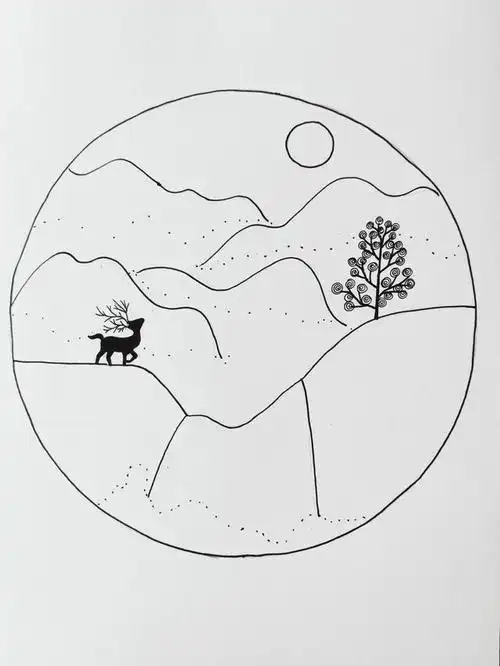 简单易学风景画(简单易上手的线条风景画)(4)