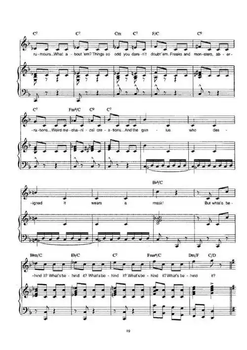 歌剧魅影完结篇loveneverdies原版钢琴谱