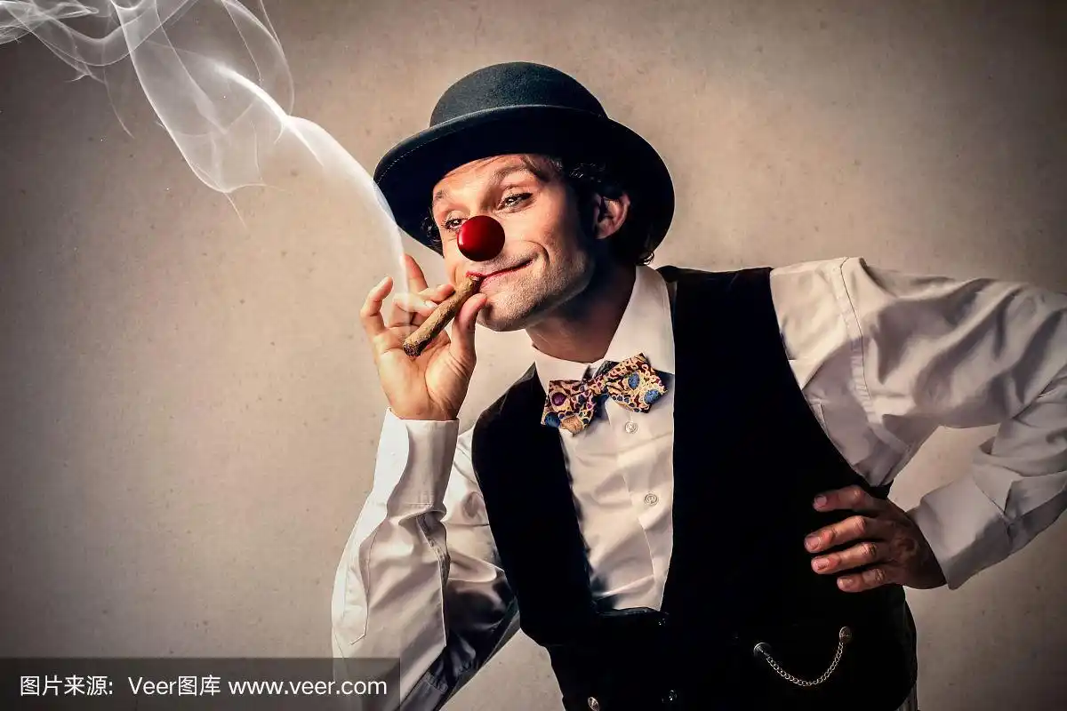 吸烟的小丑