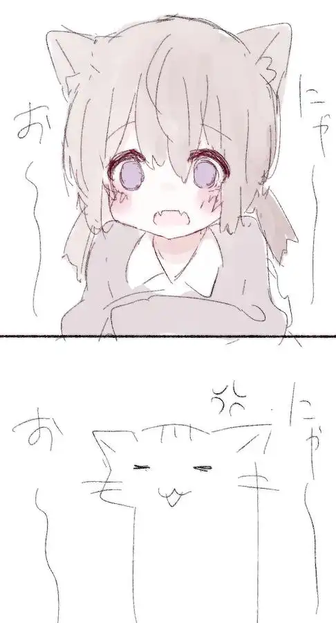 可爱简笔画猫耳娘