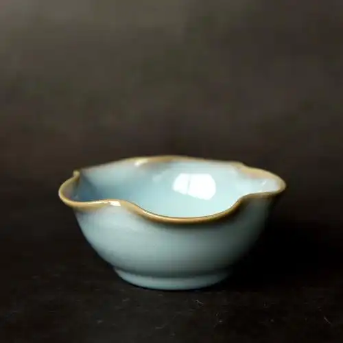 捡漏 二级品汝州汝窑大师手工杯茶壶盖碗快客杯手拉杯玛瑙釉