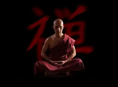 打坐看到和尚图片