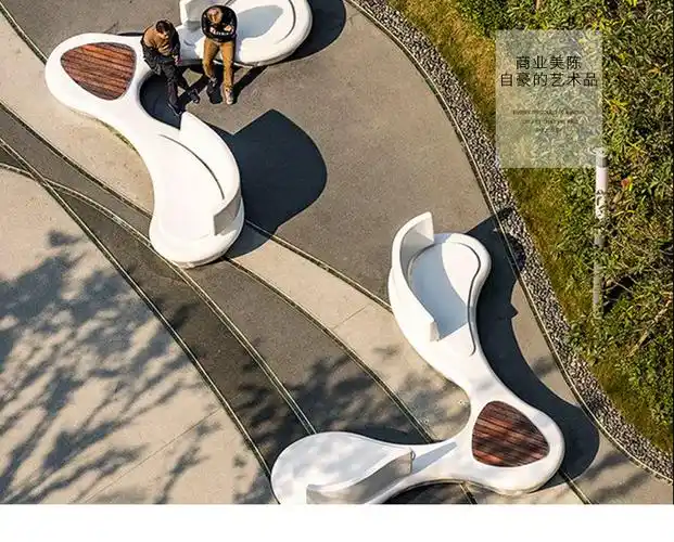 户外露台公园景观等候椅创意玻璃钢座椅艺术商场休闲坐凳公园椅