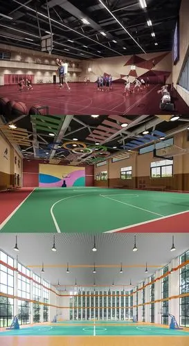 篮球场地胶室内 运动pvc地板乒乓球场塑料地皮羽毛球场弹性地板胶