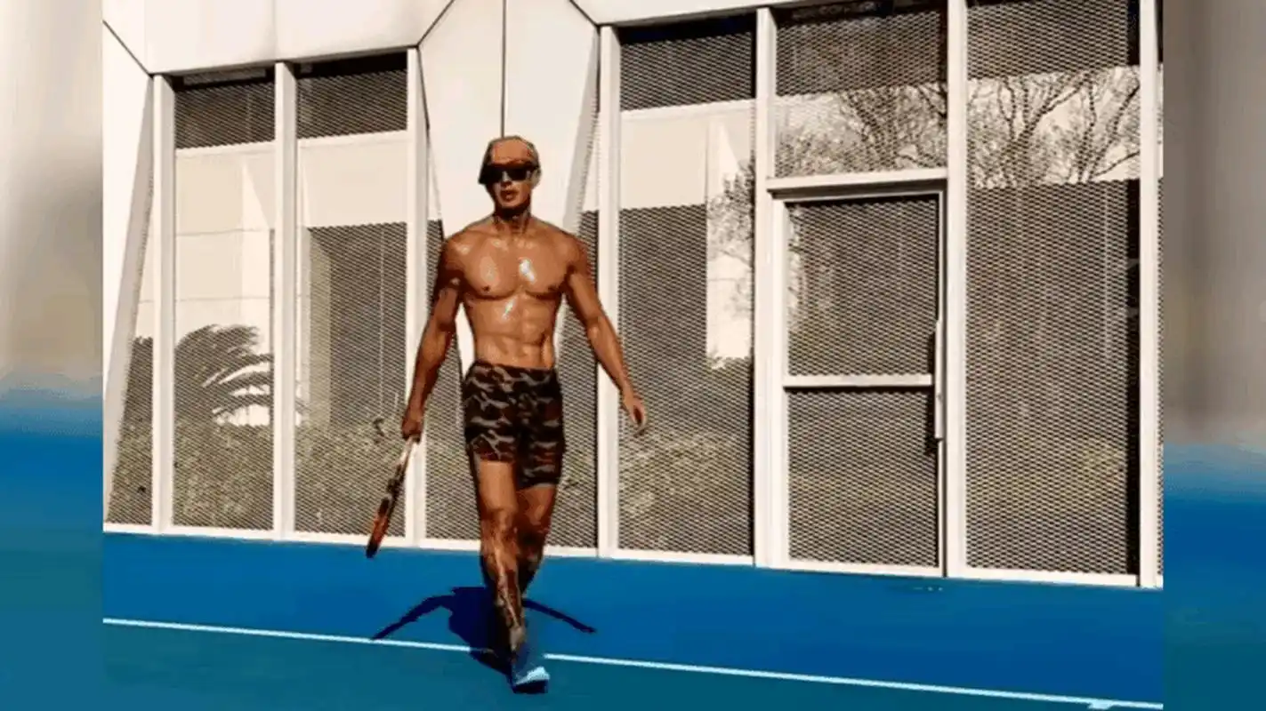 43岁吴尊竟然美黑了,古铜色配八块肌变硬汉,感觉还是白皮肤好看.