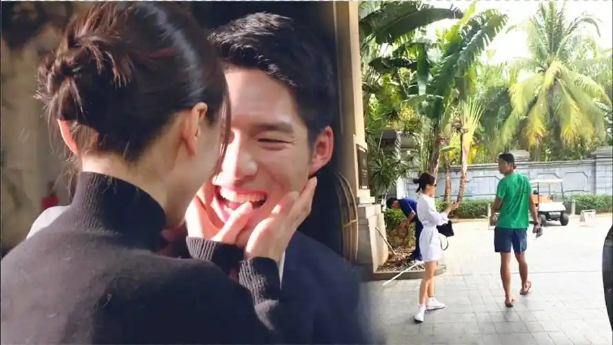 吴永恩以合法形式三亚同游,王子文戴钻戒明晃晃官宣,咬手指太撩了