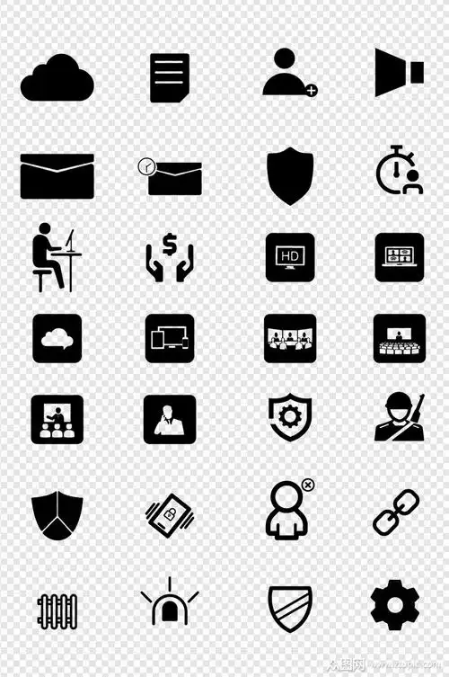 办公图标ppt海报单页免扣元素