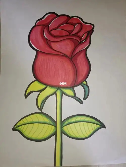 玫瑰花简笔画