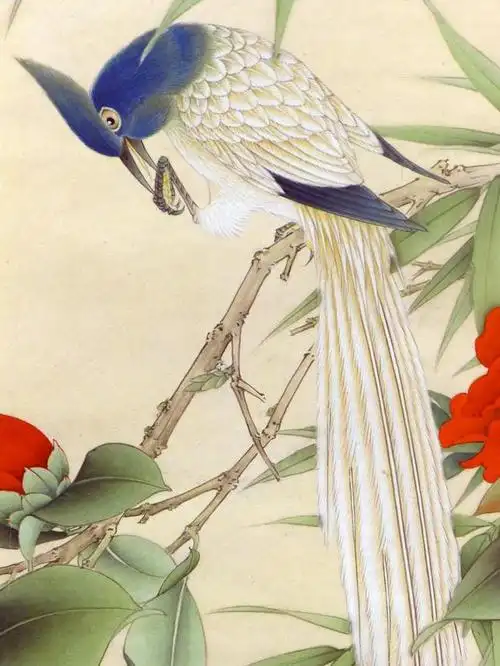 国画名家李长白工笔花鸟作品欣赏喜欢就收藏吧