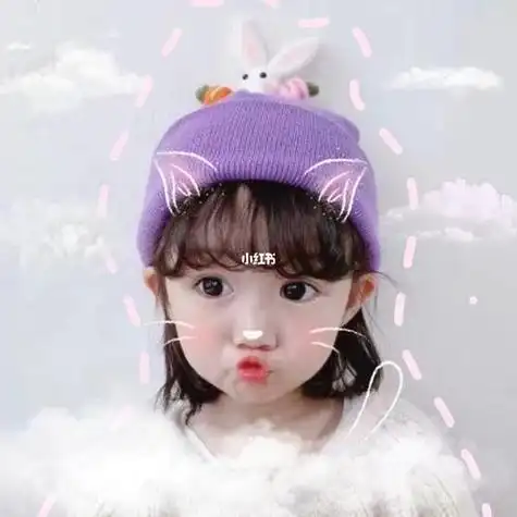 女生头像呆萌可爱小孩呆萌女生头像素材头像