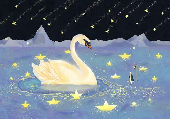 冒险小王子系列-天鹅|插画|创作习作|ker克儿 - 原创作品 - 站酷