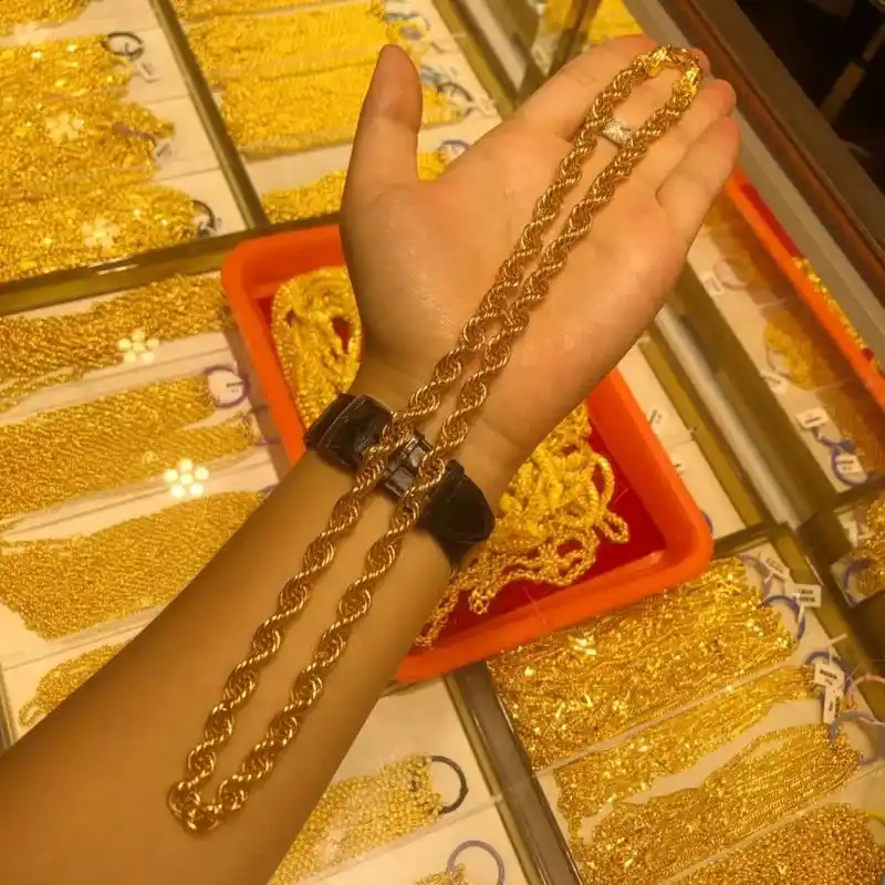 深圳水贝 黄金批发 男士项链.这款男士项链也是我很喜欢的款式 - 抖音