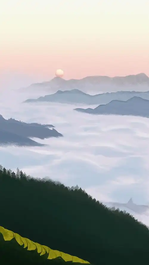 板绘日出(照片临摹哒)|插画|创作习作|liao梦夕 - 原创作品 - 站酷