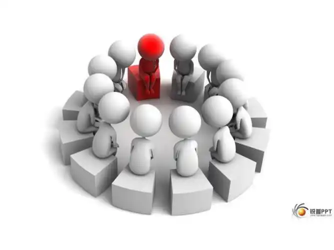3d小人团队合作系列ppt素材模板