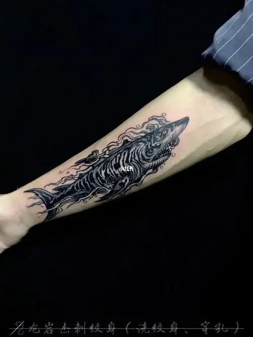 纹身刺青  #我的纹身分享  #鲨鱼齿男孩  #纹身手稿