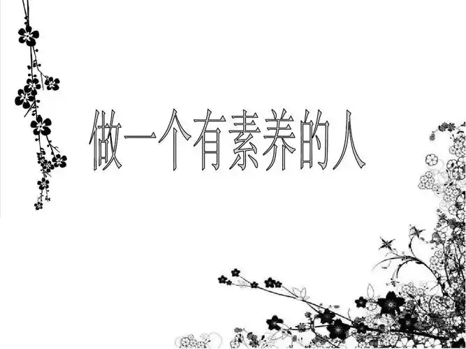 做一个有素养的人ppt