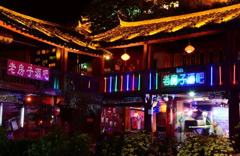 丽江的夜景
