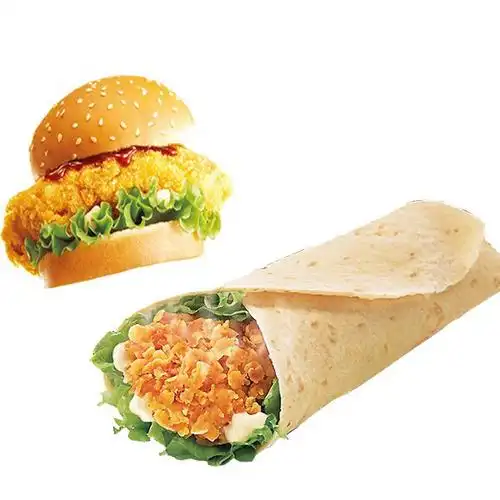 上新当天汉堡或鸡肉卷10元两个.******38个*免费领取汉堡包一个.