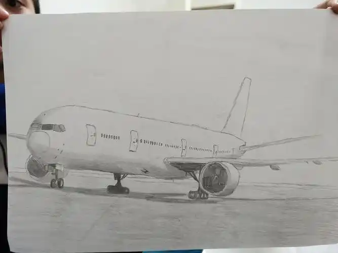 铅笔画(飞机)_航母-站酷zcool