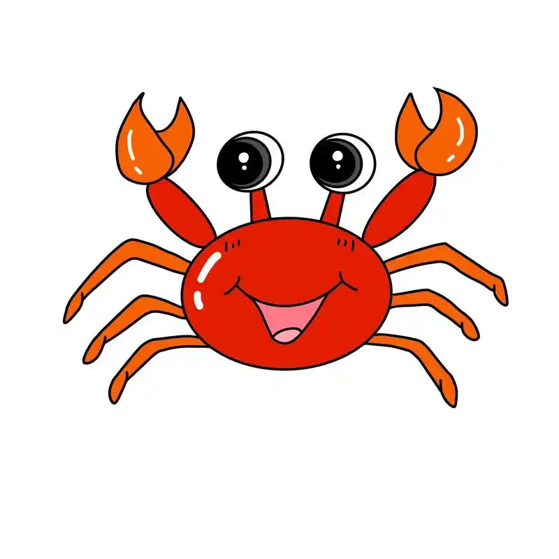 螃蟹简笔画.常见的螃蟹有大闸蟹,梭子蟹等.其分布见于所有海洋 - 抖音