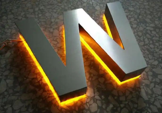 精品拉丝不锈钢背发光字