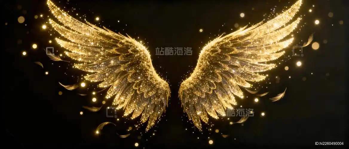 金色翅膀梦幻主题场景