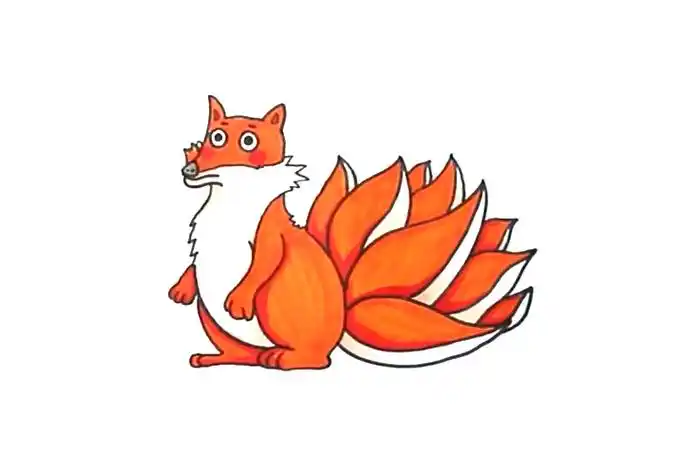 q版九尾狐怎么画