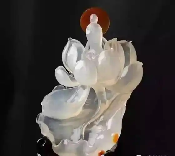 玉雕素材荷花