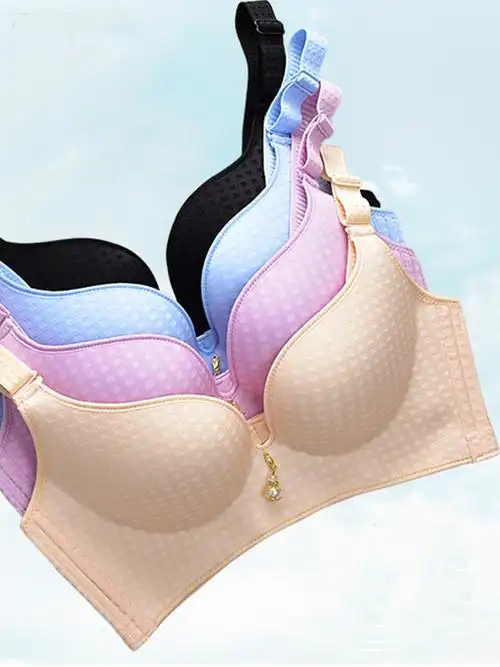 简约无钢圈一片式聚拢文胸,黑色_柠檬海(lemon sea)聚拢文胸 - 聚美