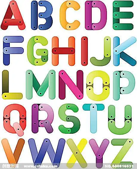 运用电线和英文字母组合