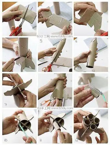 硬纸板卫生纸卷筒制作火箭导弹