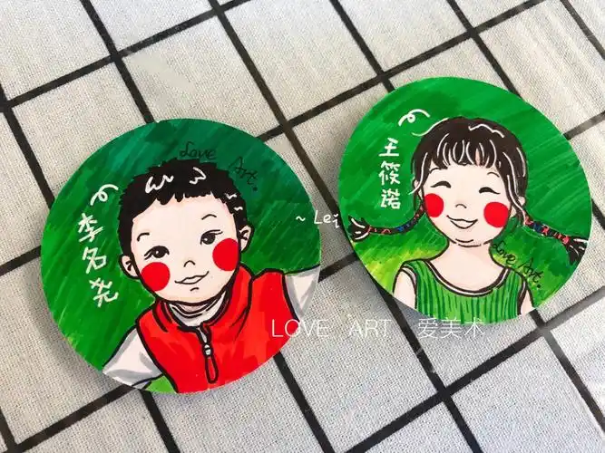 手绘小徽章头像