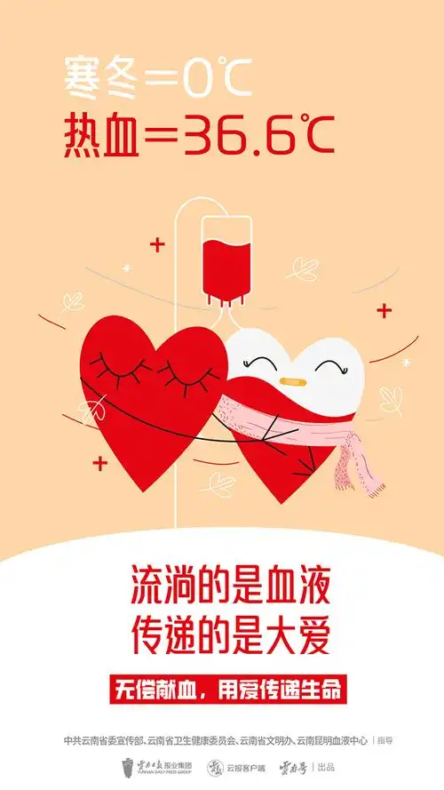 无偿献血公益宣传海报_昆明信息港