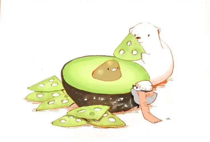 鳄梨插画图片壁纸