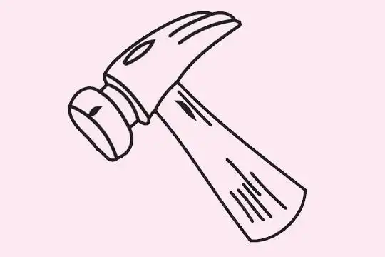 简单的锤子怎么画