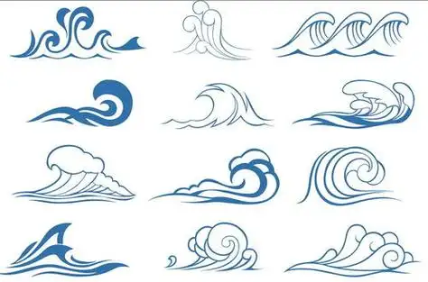 浪花的简笔画帆船和浪花的简笔画