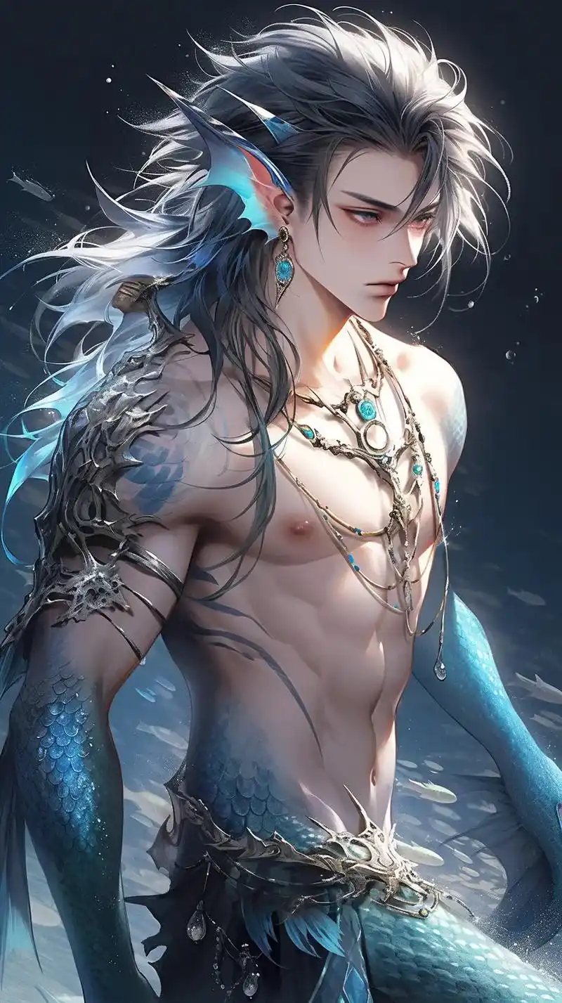 人鱼.修长的鱼尾,光泽的鳞片,在海洋中游弋,散发着迷人的魅力 - 抖音