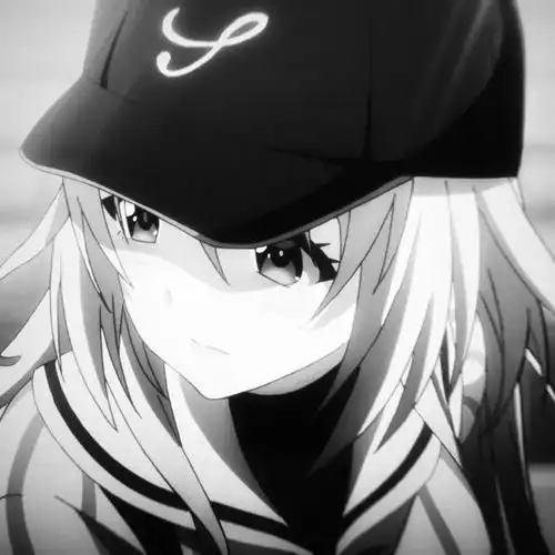 动漫女头黑白女生头像