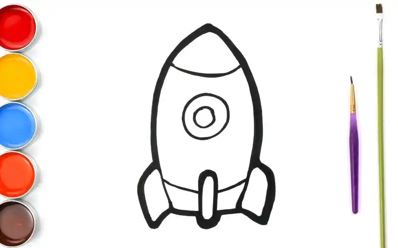 宝宝画画卡通火箭幼儿启蒙英语早教手工diy_哔哩哔哩 (゜-゜)つロ