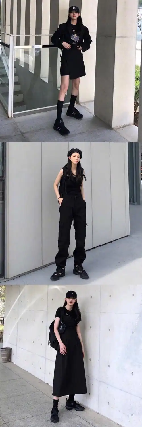 韩国女生酷帅的,男友风穿搭合集