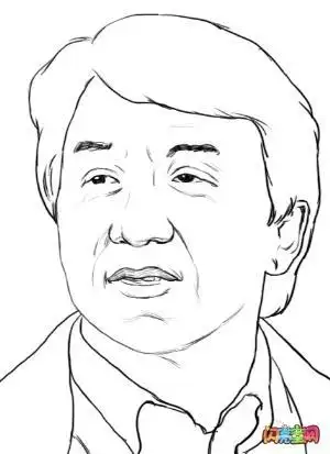 简笔画人物成龙