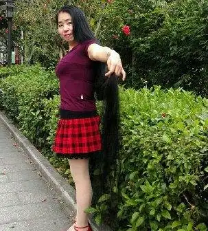 湖南娄底长发女蔡跃兰长发欣赏