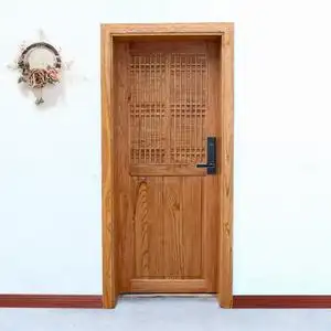 复古日式竹木门原木门茶室民宿实木门饭店门餐厅门套装门家用房门