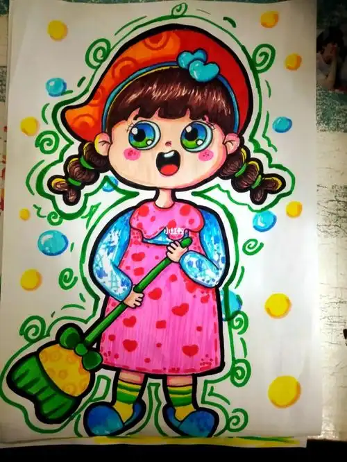 人物简笔画小女孩