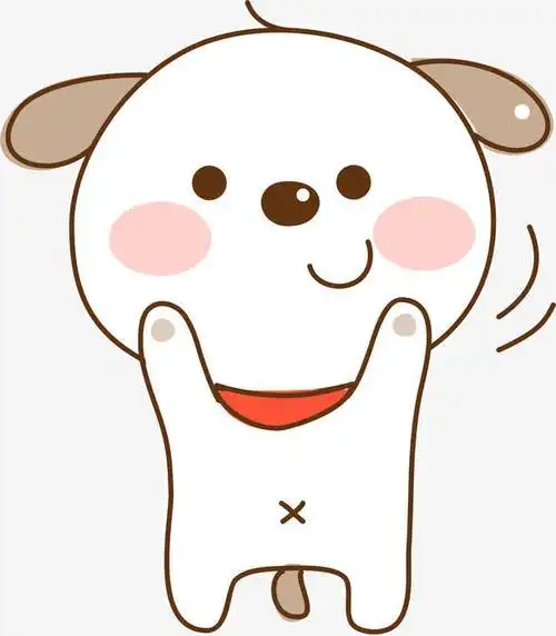 萌萌的小狗简笔画图片 超可爱的卡通小狗手绘素材