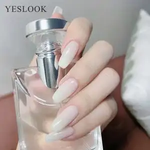 酸奶白甲油胶冰透白指甲油胶网红美甲透色白色单瓶2021年新款色胶