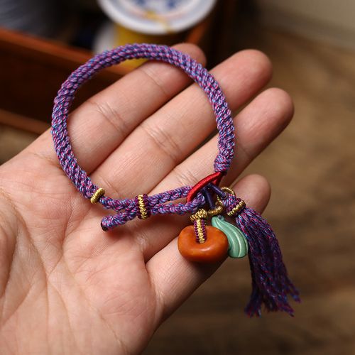 子鱼手工编织棉线手绳老蜜棉麻棉绳手环情侣手链