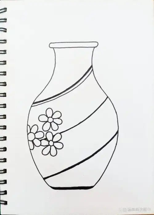 线描创作‖黑白线描画《花瓶》图文版